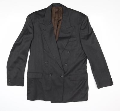 Marks and Spencer Herren Anzugjacke Grau Polyestermischung Größe 42 Reg
