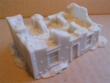 15MM PMC GAMES 1522 (PAINTED) BOMBED OUT LARGE HOUSE - MEDIEVAL ECW