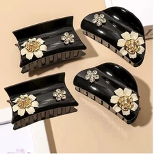 4x Fashion Crystal Rhinestone Hair Claws Hairpin Women Hair Clamp Accessory Clip
