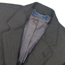 Brooks Brothers Men s 100 Wool 2-Button Blazer Gray Brown Stripe USA 42R