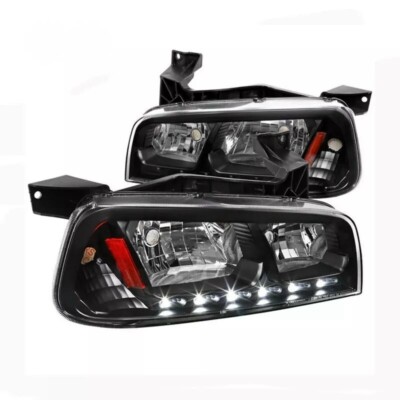 DODGE CHARGER 06 - 10 SCHEINWERFER einteilig Blinker schwarz 05 2006 2010 LED