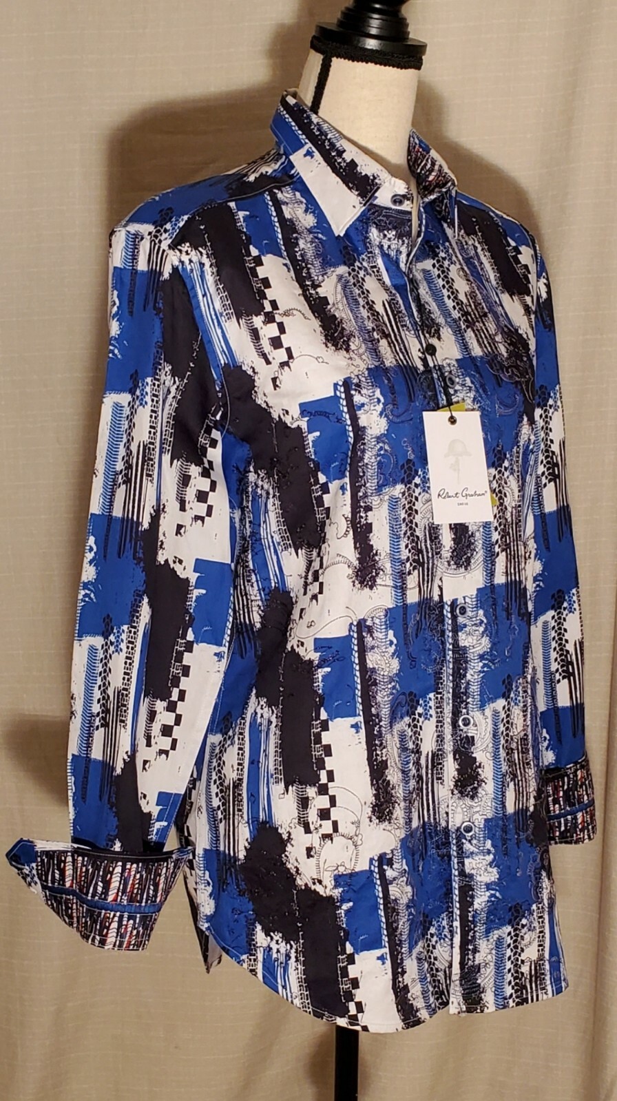 Robert Graham GAINESVILLE Embroidered Sport Shirt Classic Fit Size S