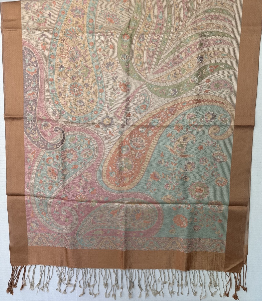 小物 paisley pattern long stole JAPAN STOLE OBOROORI