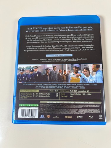 Les Evadés - Blu-Ray - De Frank Darabont avec Tim Robbins - Imagen 2 de 2