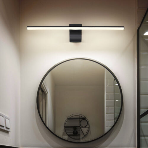 Spiegellampe Badezimmerleuchte Wandlampe LED Spiegelleuchte neutralweiß schwarz - Bild 1 von 9