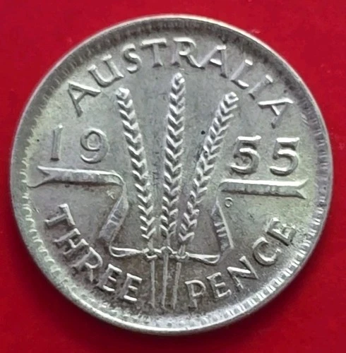 1955 Australia Threepence — photo from the most recent tracked eBay sale