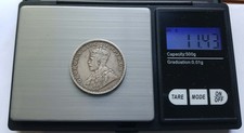 India 1 Rupee Coin 1920 George V King Emperor Uncertified Ungraded
