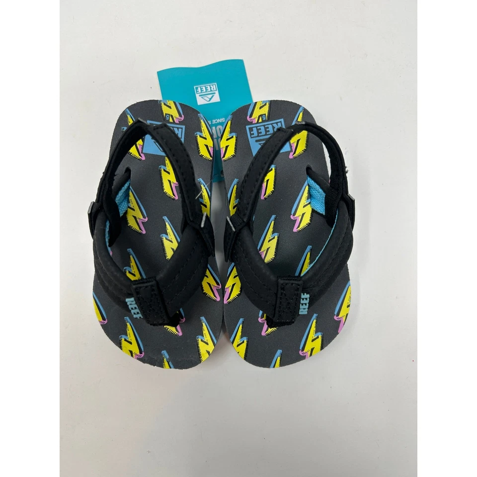 Sandalias Reef Kids Little Ahi Chanclas Atornilladas Rayo Nuevas con Etiquetas Talla 5 Niño Pequeño Foto 4 de 4