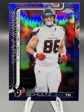 2025 Topps Chrome Football Dalton Schultz Purple Leather /75 Texans #118