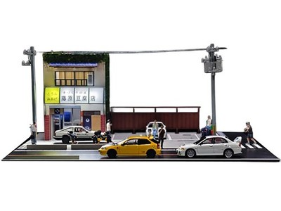 ☆ Creative Diorama Parts①　　　　　　　【特典会員限定】 American Diorama X G-Fans - Japan Gas Station with LED Lights and