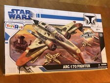Star Wars Clone Wars ARC-170 Fighter Toys R Us Exclusive Hasbro 2008 Vehicle