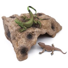 Reptile Rock Hide Cave Resin Large Reptile Hideouts Habitat Cave Terrarium De...