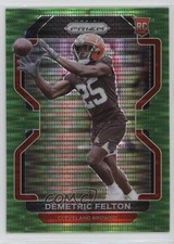 2021 Panini Prizm Rookie Neon Green Pulsar Prizm Demetric Felton #411 13wt