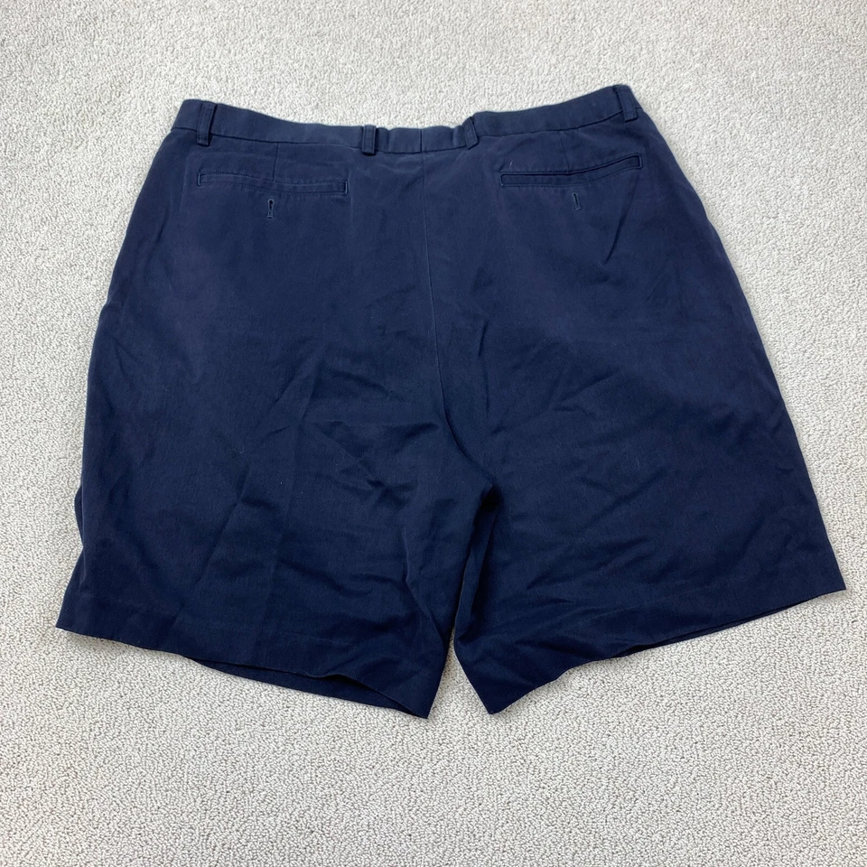Cutter & Buck Chino Shorts Men's Waist 40 Navy Pleated Front 9" Inseam - Image 3 of 4