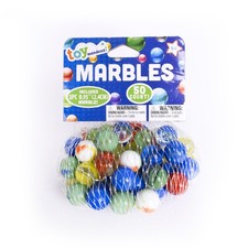 TOYMENDOUS 50 Piece Marbles - Colorful Glass Marble for Kids Games  49 Player M
