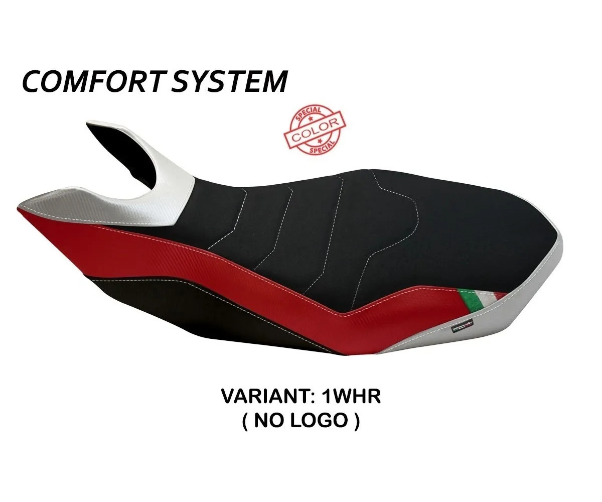 Seat cover Medea SCol CS Whi-Red TPZ DUCATI HYPERMOTARD 1100/EVO 2007 2012 Gm