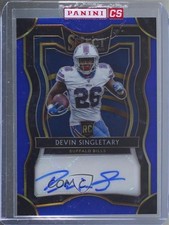 2019 Panini Select Rookie Signatures Blue Prizm 41/99 Devin Singletary Auto 01bj