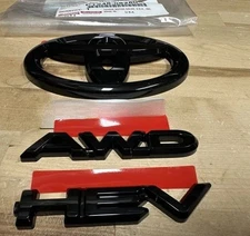 3 PCS OEM 2025 TOYOTA SIENNA BLACKOUT EMBLEM OVERLAY KIT PT948-08250-02