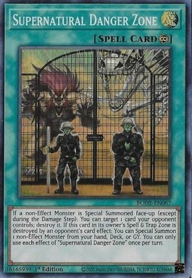 Supernatural Danger Zone - BODE-EN067 - Super Rare - 1st Edition - Moderately Pl