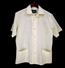 Vtg Mexican Wedding Shirt Guayaberas Gentte Made Yucatan Mexico Mens 38