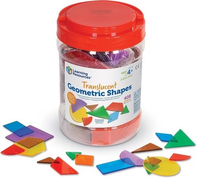 Learning Resources Transparente Geometrie-Formen, 408-teiliges