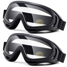 Motorcycle Goggles 2 Pack - ATV Dustproof Dirt Bike Goggles for Ski Racing Ri...