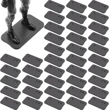 EBCO 50 Pieces Plastic Action Figure Display Stand Base ,Multi-Peg Model Support