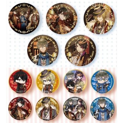 Luxiem hologram pin badge bandai Vox Akuma Ike Eveland Luca Kaneshiro Nijisanji