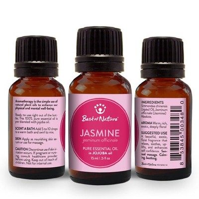 Jasmine & Jojoba Oil- 100% Pure Blend - Natural Aromatherapy -Skincare - DIY