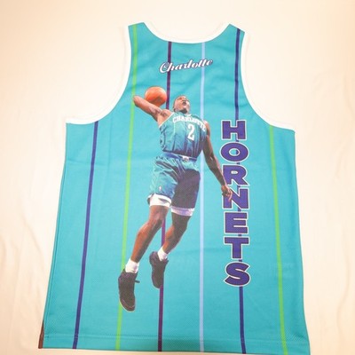 NWT NBA Charlotte Hornets Larry Johnson Mitchell & Ness M&N