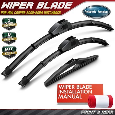 3Pcs 18'' & 19'' & 10'' Windshield Wiper Blades for Mini Cooper 2002-2024 Hatchback