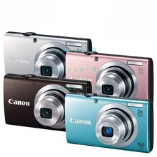 Canon PowerShot A2400 IS Digital Camera 16.0 MP 4X Zoom Pink/Blue/Black/Silver