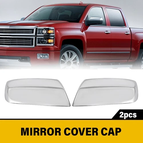 For 2014-2018 Chevy Silverado 1500 Chrome Top Half Mirror Cover Cap Replacement