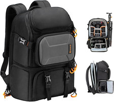 15L DSLR Camera Backpack With Side Access 15.6 Laptop Compartment Raincover