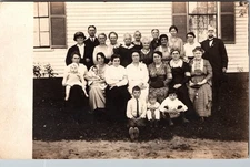 Postcard Real Photo RPPC Family Photo with Young Children Unposted