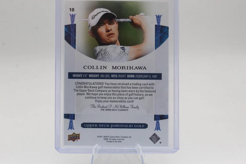 2024 UPPER DECK PORTFOLIO GOLF ARTIFACTS DUAL SHIRT RELIC COLLIN MORIKAWA /199 - Image 2 of 2