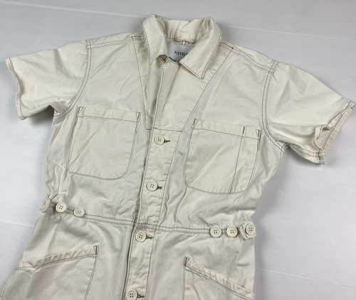 Pagliaccetto donna pistola piccola utility manica corta panna casual - Foto 2 di 11