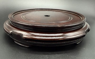 6  Solid Rosewood Base Stand Display Platform w/ Side Slots & 4 Feet
