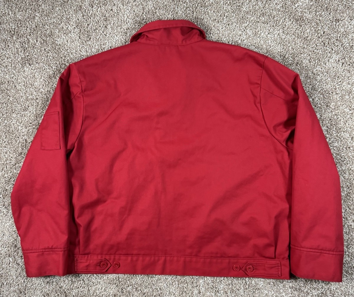 Vintage Dickies Eisenhower Jacket Mens 2XL XXL Red Full Zip Work
