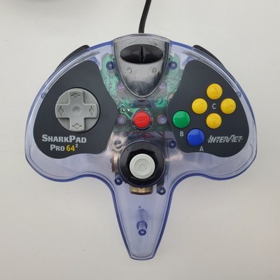InterAct SharkPad Pro 64 Wired Turbo Controller Clear Blue for Nintendo N64