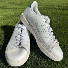 Zapatilla deportiva Adidas Advantage 2.0 en blanco con lengüeta en el talón verde