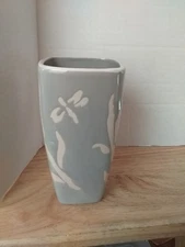 Flyer de Square Ceramic Blue and Pale Grey White Relief Design pier One