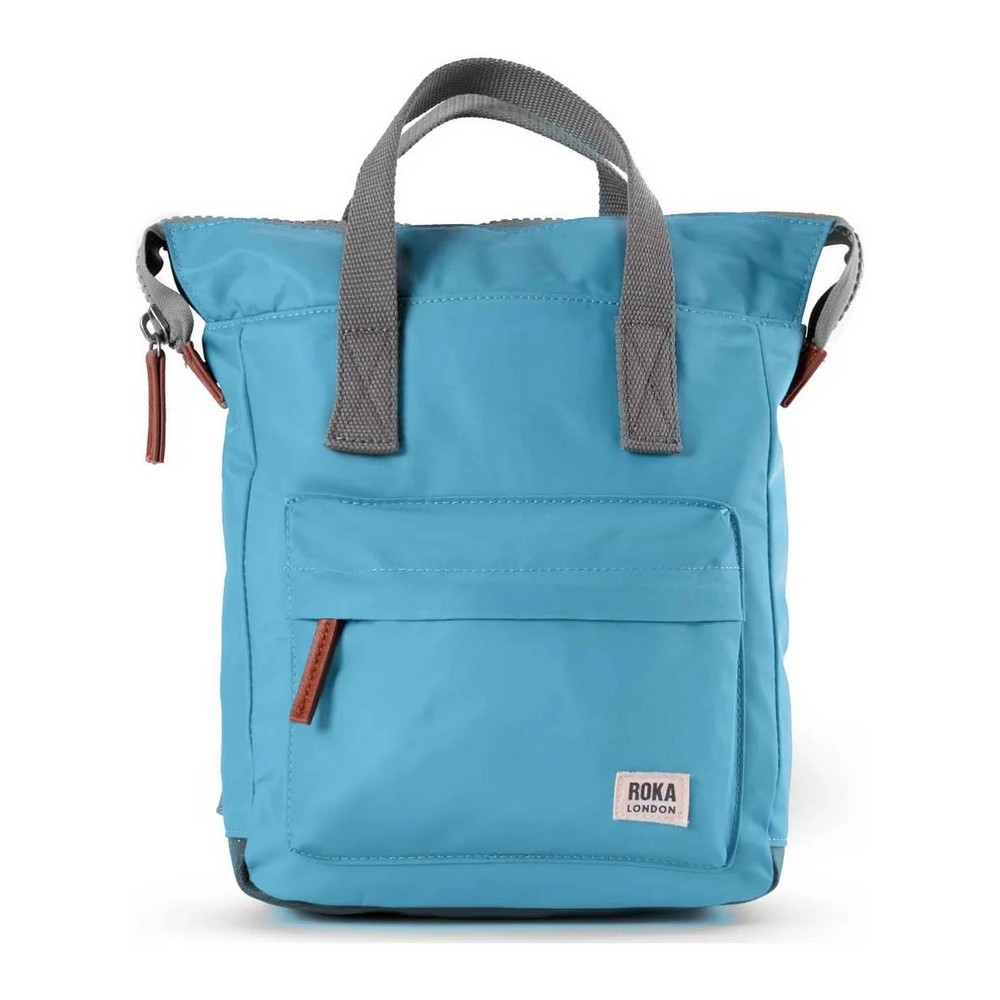 Roka Bantry B Small Recycled Nylon Weather Resistant Backpack Bag Petrol