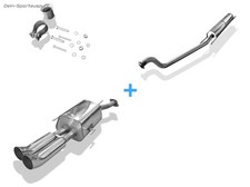 Fox Komplettanlage ab Kat Opel Astra G Stufenheck 2x76 DTM rund scharf