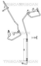 AC High Low Pressure Line Hose TRISCAN Fits FIAT 500 C 07- 51786702