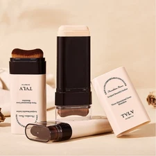 Face Brighten 2 in 1 Foundation Stick With Brush Double Head Eraser Concealer