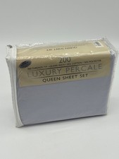 200 Thread Count 50 Cotton 50 Polyester Bed Sheets Solid Deep Pocket Sheet Set