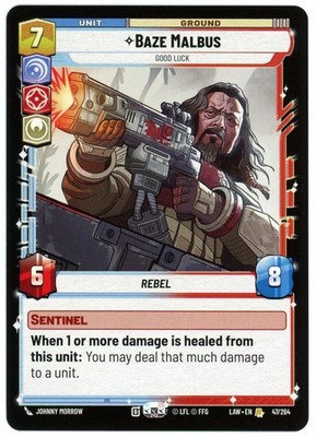 Baze Malbus - Good Luck - 47/264 - A Lawless Time LAW - SWU NM/M