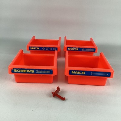 Little Tikes Workshop Workbench Pretend Play Tool Drawers Bins Lot Vintage 80s