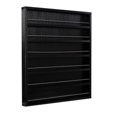 Alera Nail Polish Wood Rack for Salon Organized Beauty Tattoo Ink, Black